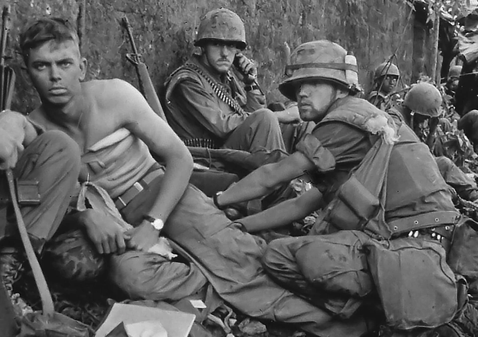 Verwundeter U.S. Soldat während der Operation Hue City 1967 im Vietnam Krieg